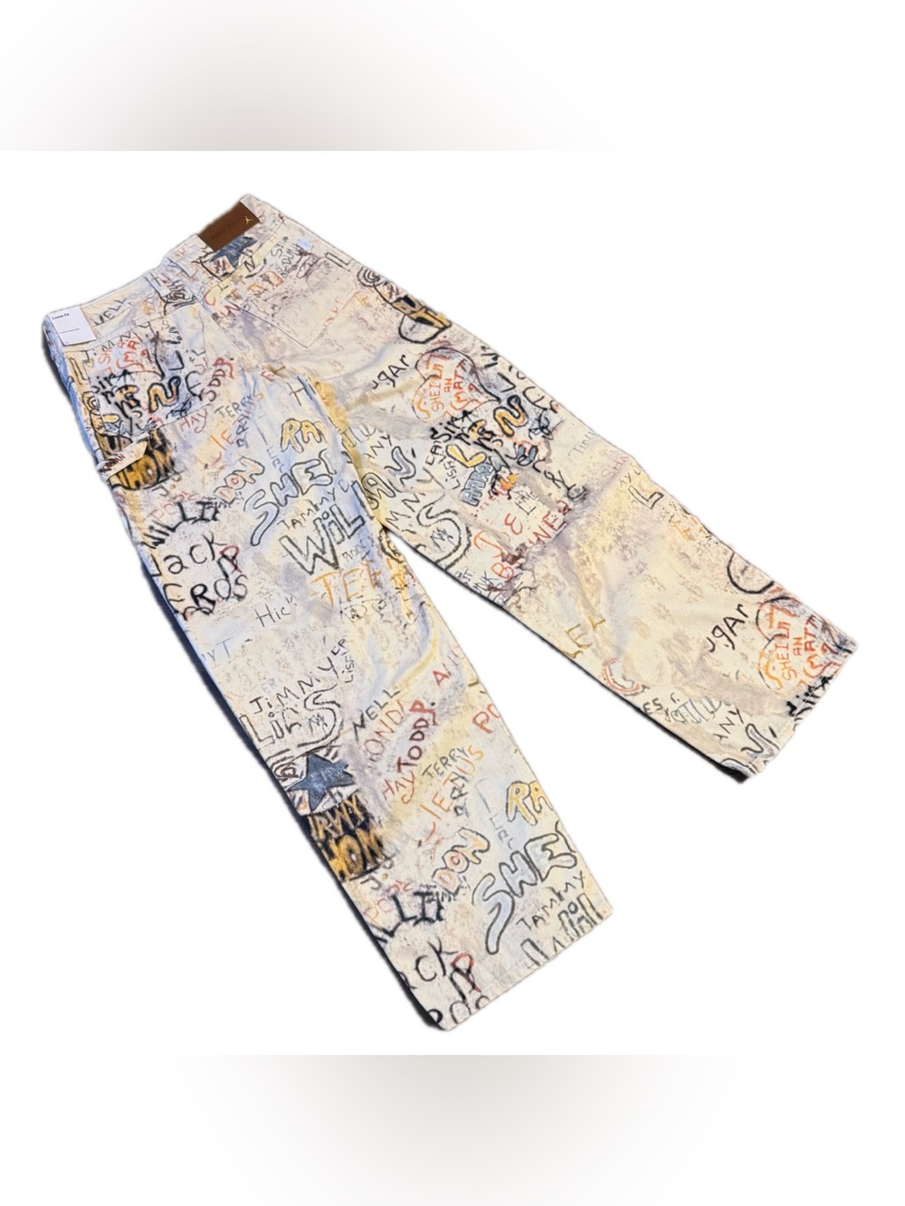 Air Jordan Men's Loose Fit Playground Print Carpenter Pants Size Medium NWT